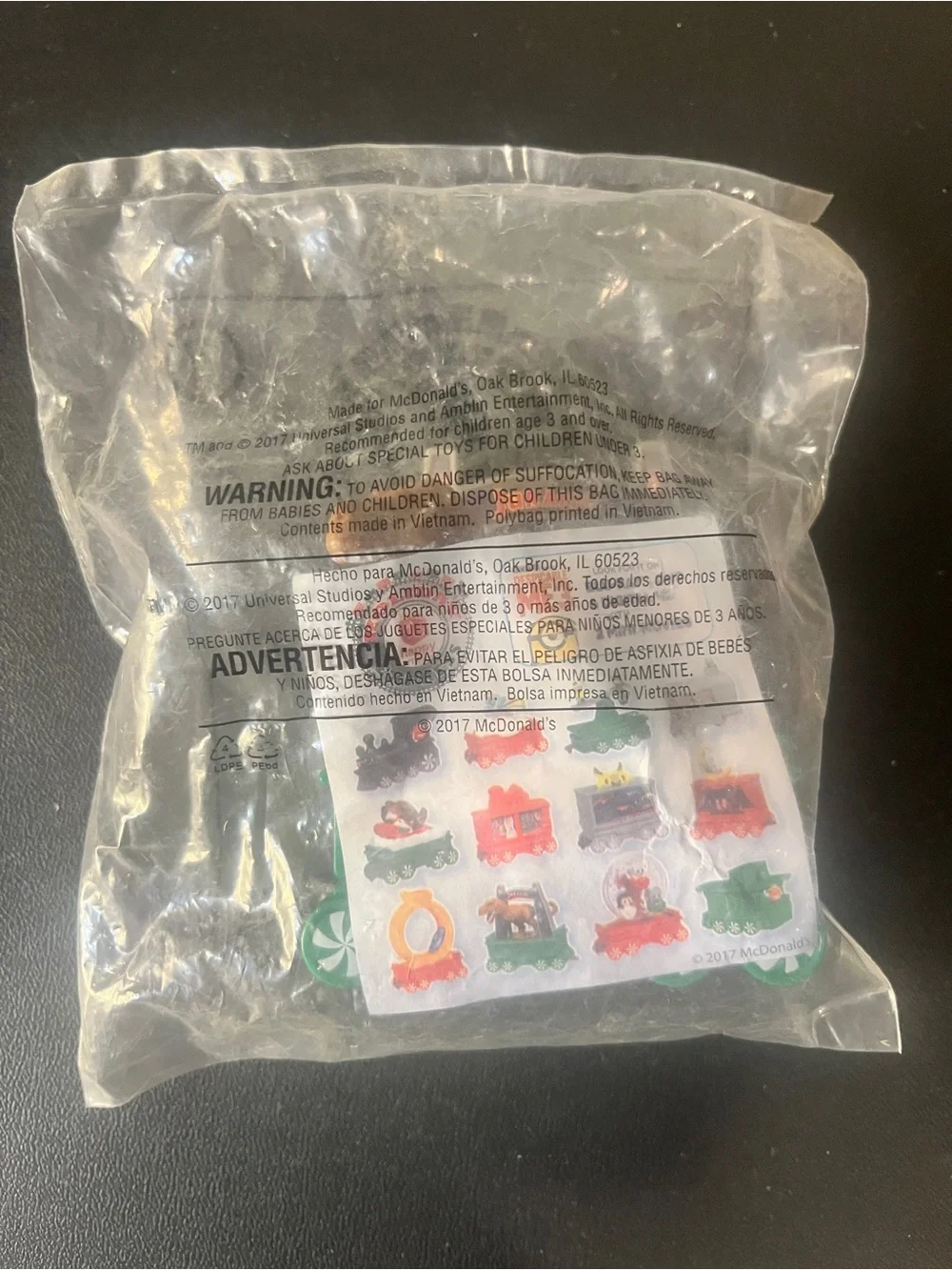 McDonalds 2017 Happy Meal Toy Holiday Express Jurassic World Train Car #7 Sealed